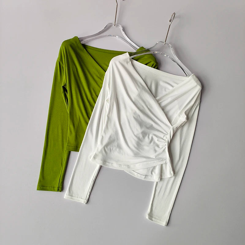 V-neck Long Sleeved Yoga Suit