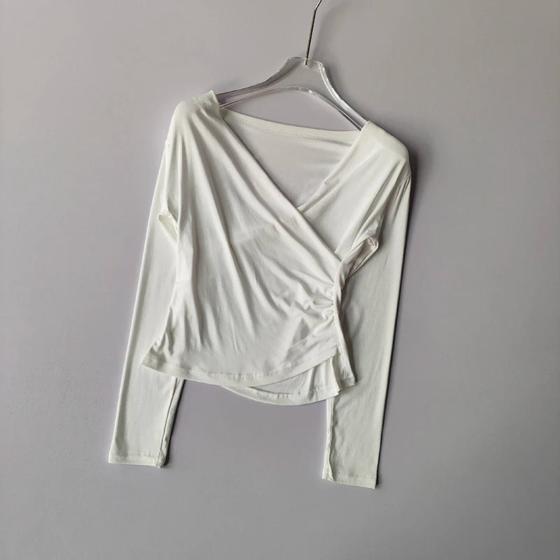 V-neck Long Sleeved Yoga Suit